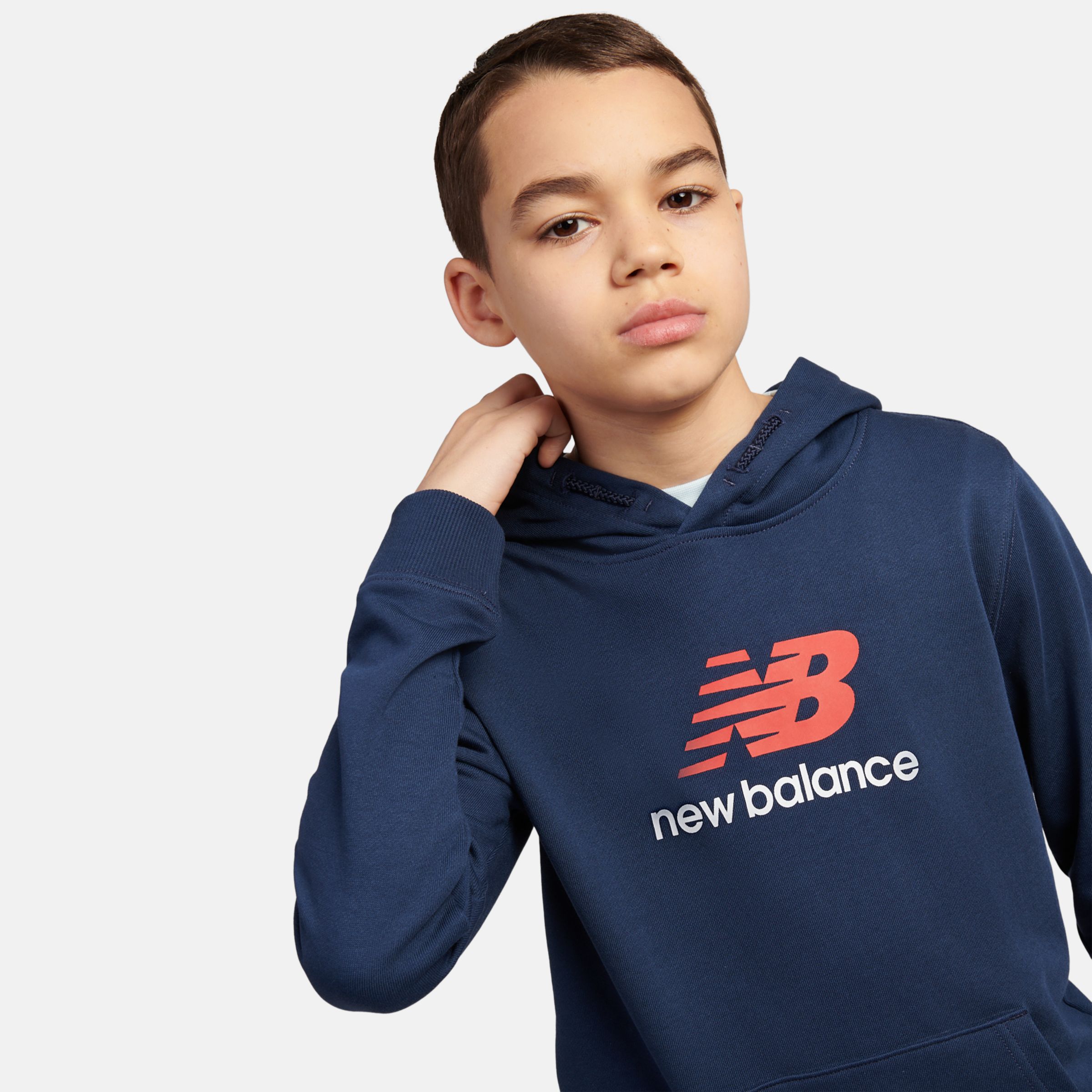 French Terry Stacked Logo Hoodie