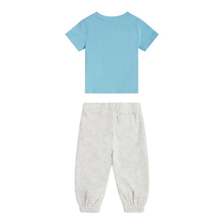 Colorblock T-Shirt & Jog Set, AZUL DULCE, LAKB0300AAY