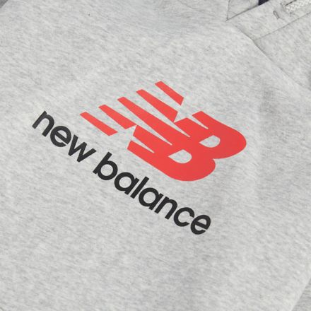 Brush Back Stacked Logo Hoodie