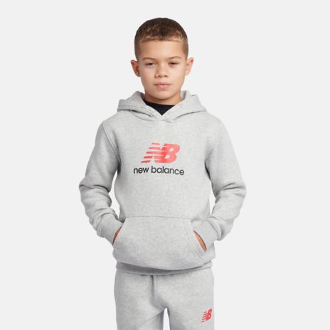 Brush Back Stacked Logo Hoodie