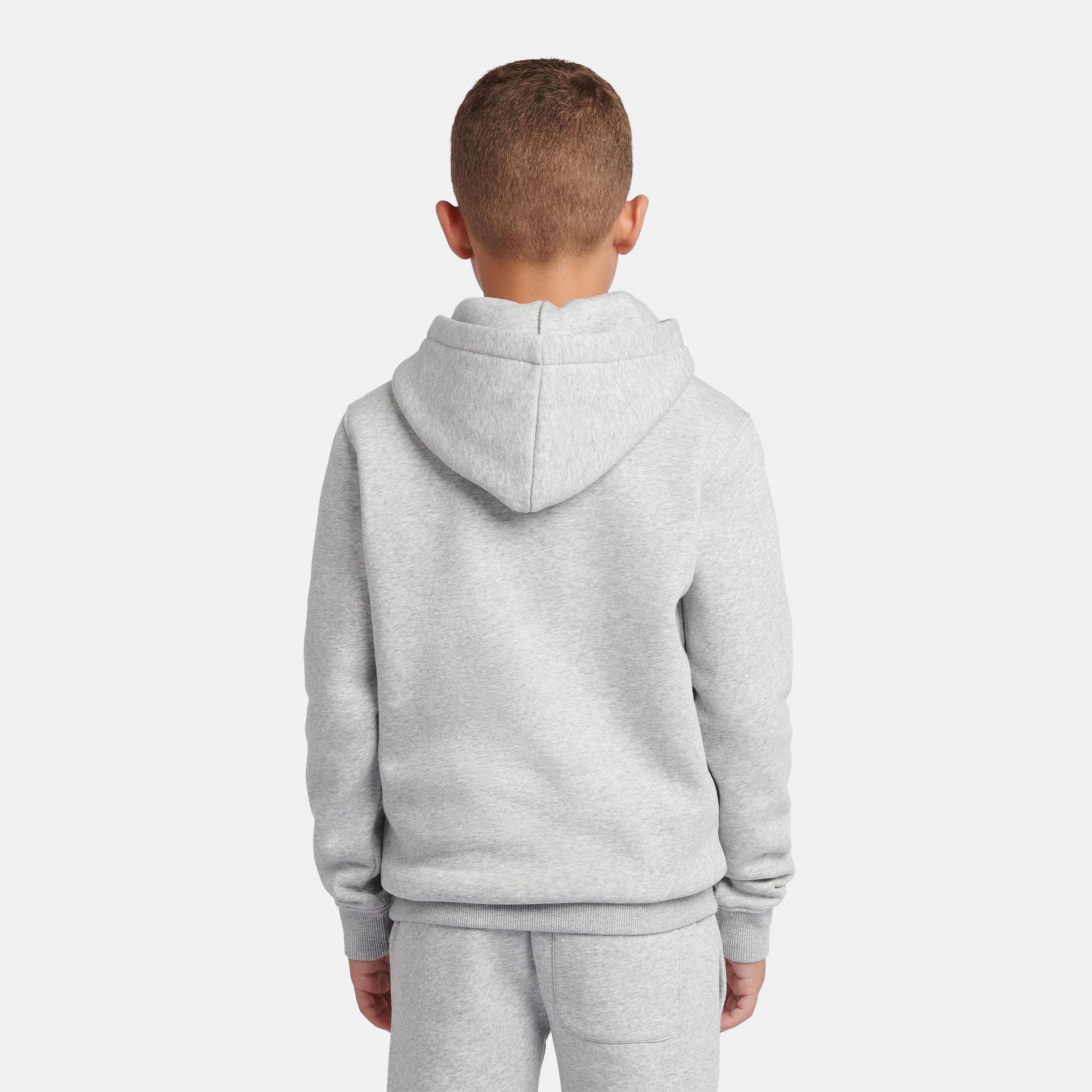 Brush Back Stacked Logo Hoodie