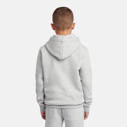 Brush Back Stacked Logo Hoodie