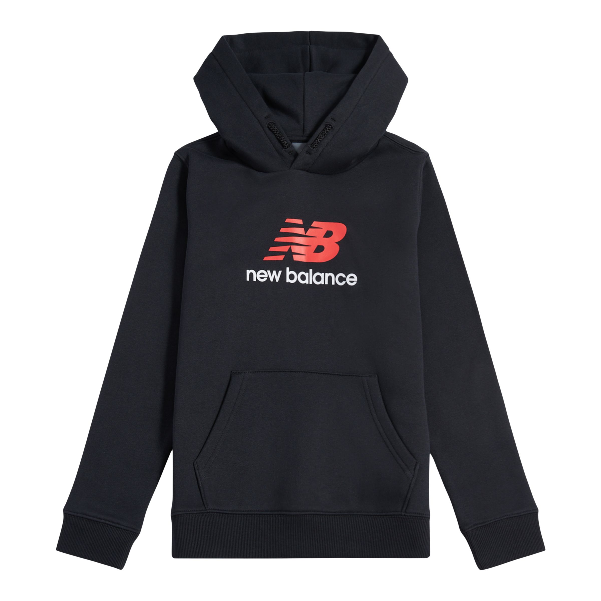 Brush Back Stacked Logo Hoodie