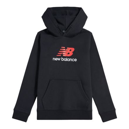 Brush Back Stacked Logo Hoodie