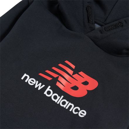Brush Back Stacked Logo Hoodie