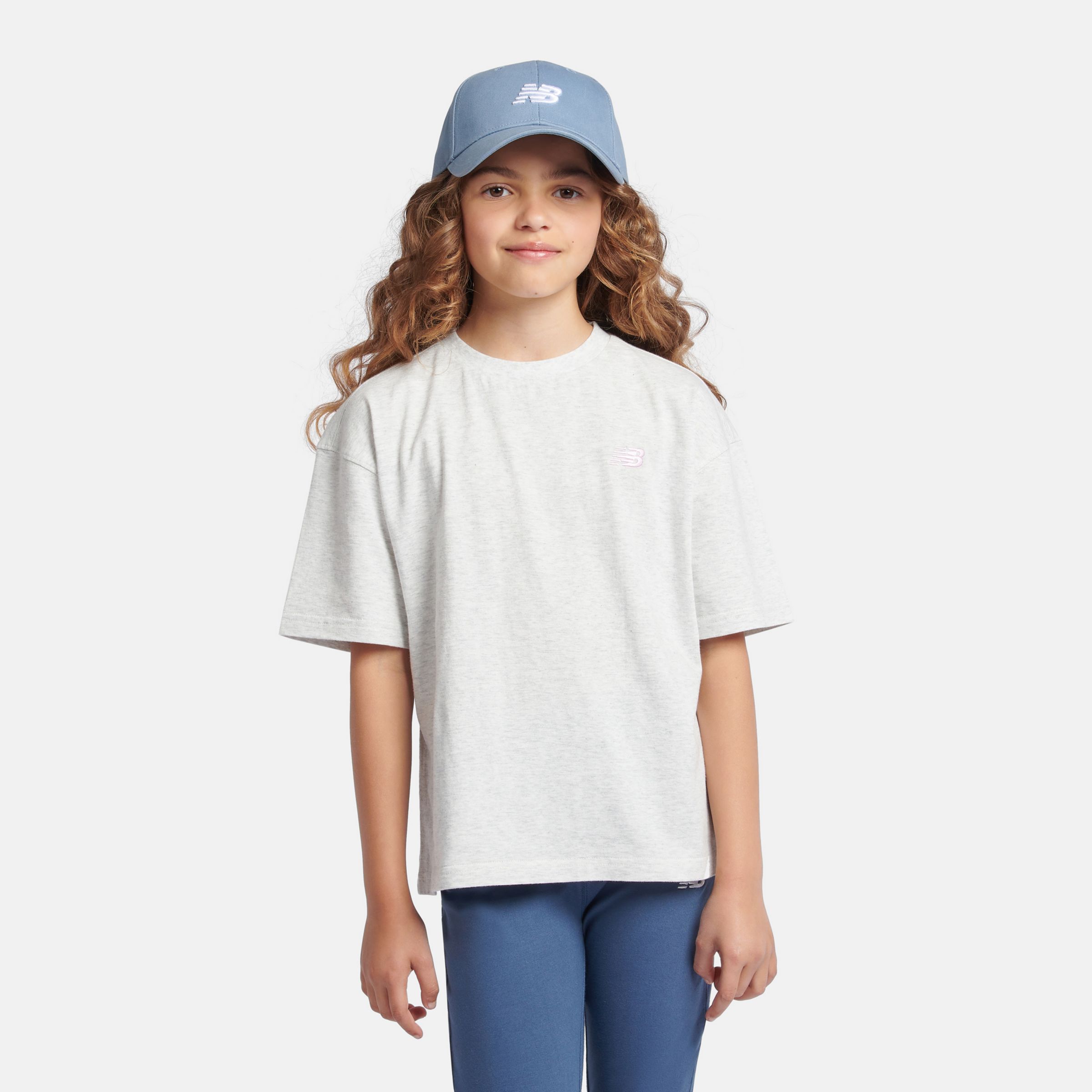 New Balance Kids' Jersey Small Logo T-shirt In Grey