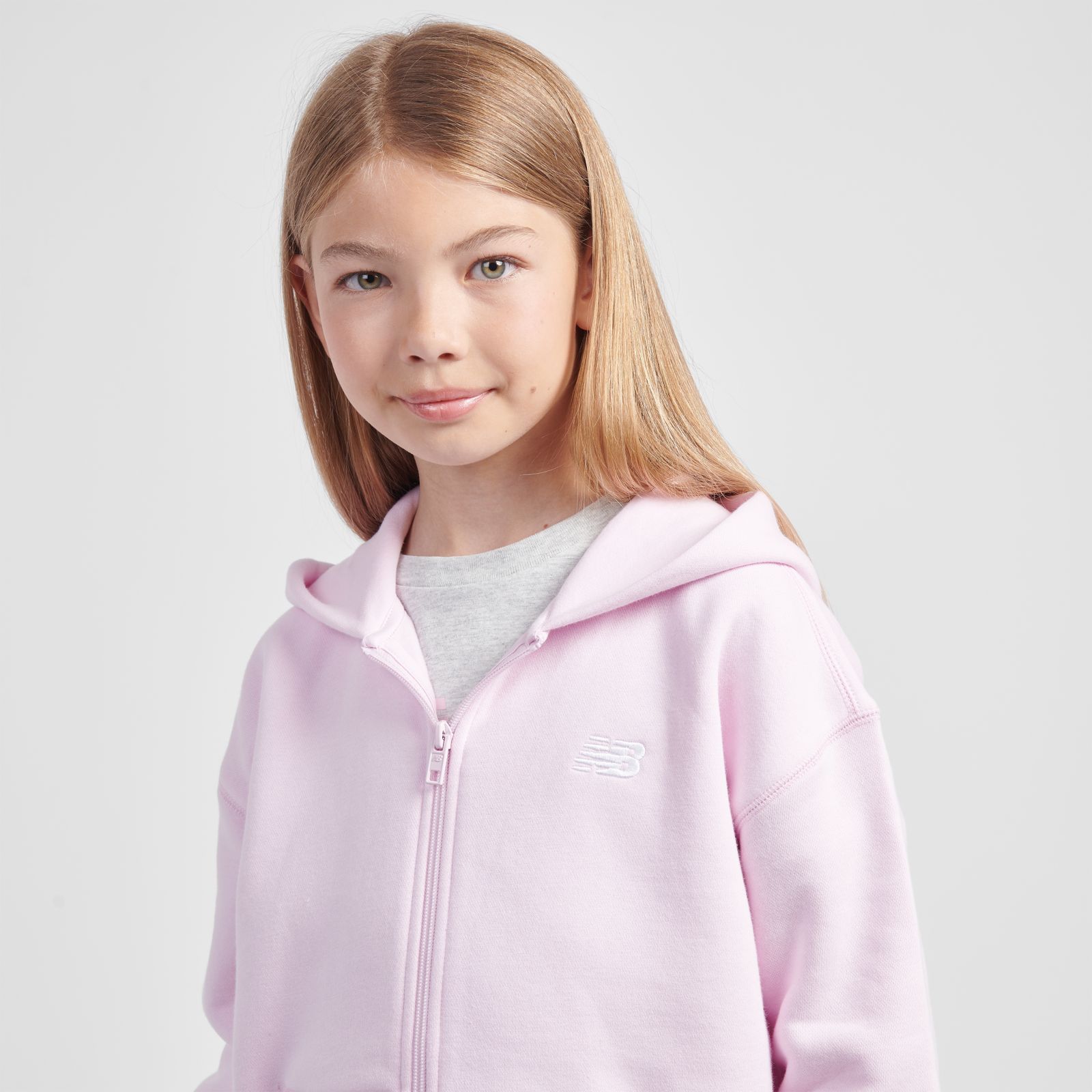 Детские худи New Balance BB Small Logo Full Zip Hoodie — фото 2