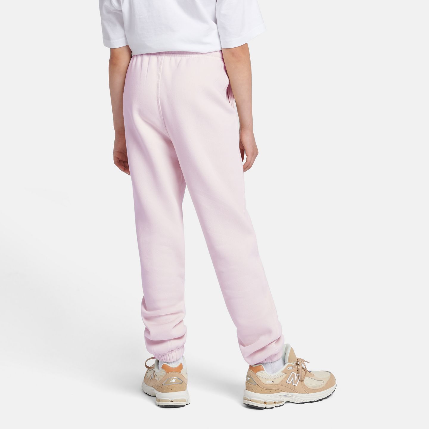 Детские брюки New Balance BB Small Logo Jogger, цвет: Светлый малиновый — фото 4