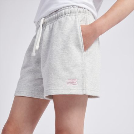French Terry Small Logo Short, ASH HEATHER, LAKG0006AHH