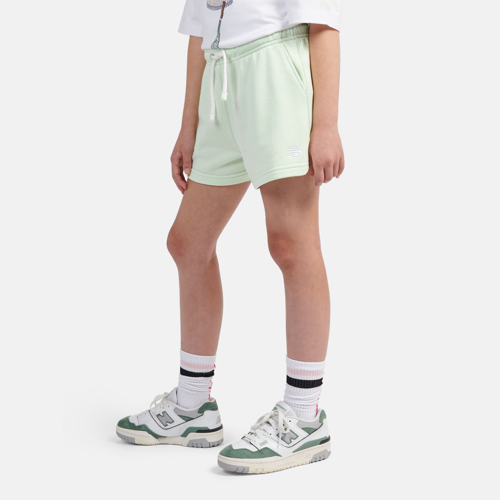 Детские брюки New Balance FT Small Logo Short — фото 5