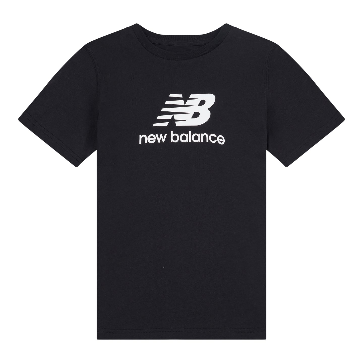 Детская футболка New Balance Jersey Stacked Logo, цвет: Чёрный — фото 5