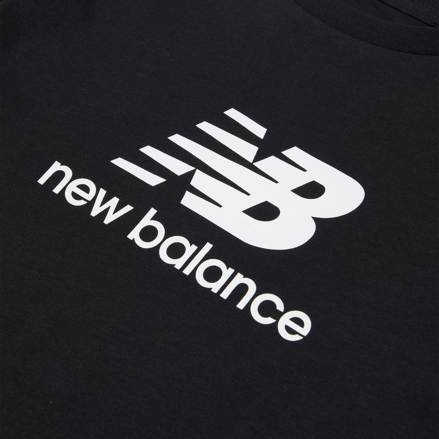 Детская футболка New Balance Jersey Stacked Logo, цвет: Чёрный — фото 6