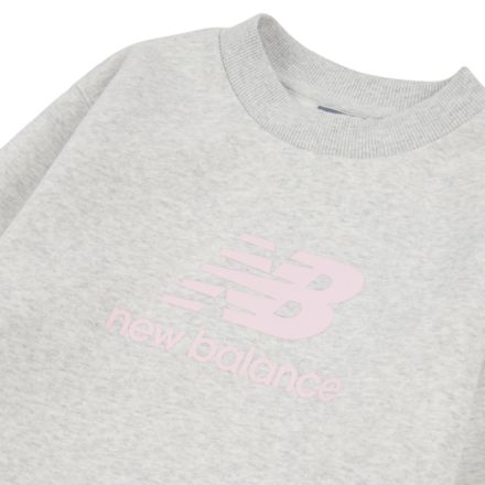 Brush Back Stacked Logo Crew
