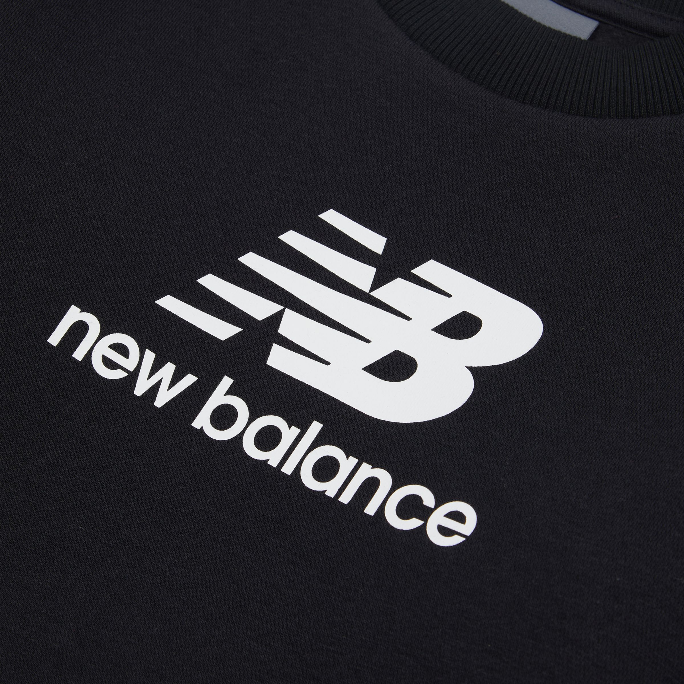 Brush Back Stacked Logo Crew