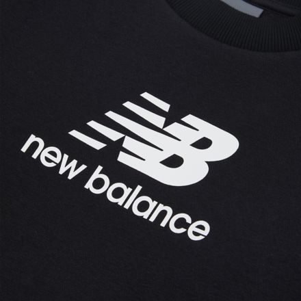 Brush Back Stacked Logo Crew