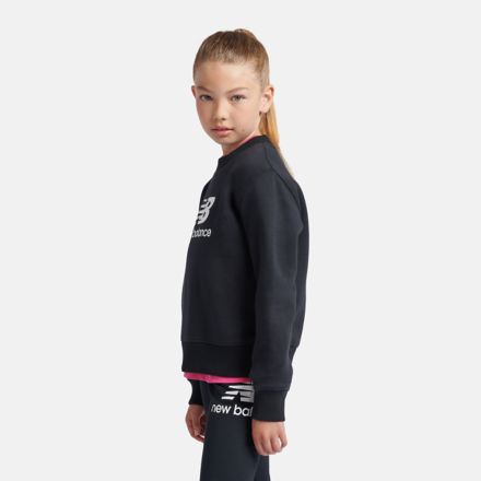 Brush Back Stacked Logo Crew