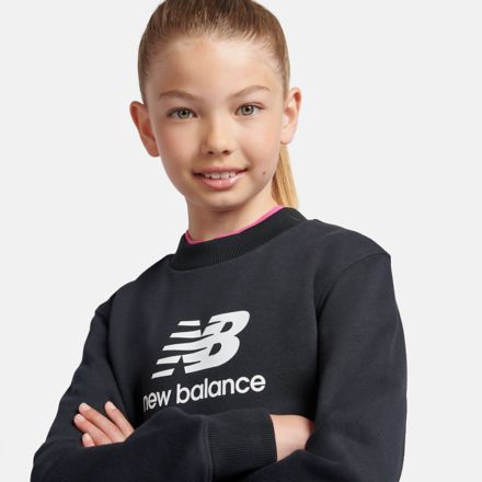 Brush Back Stacked Logo Crew