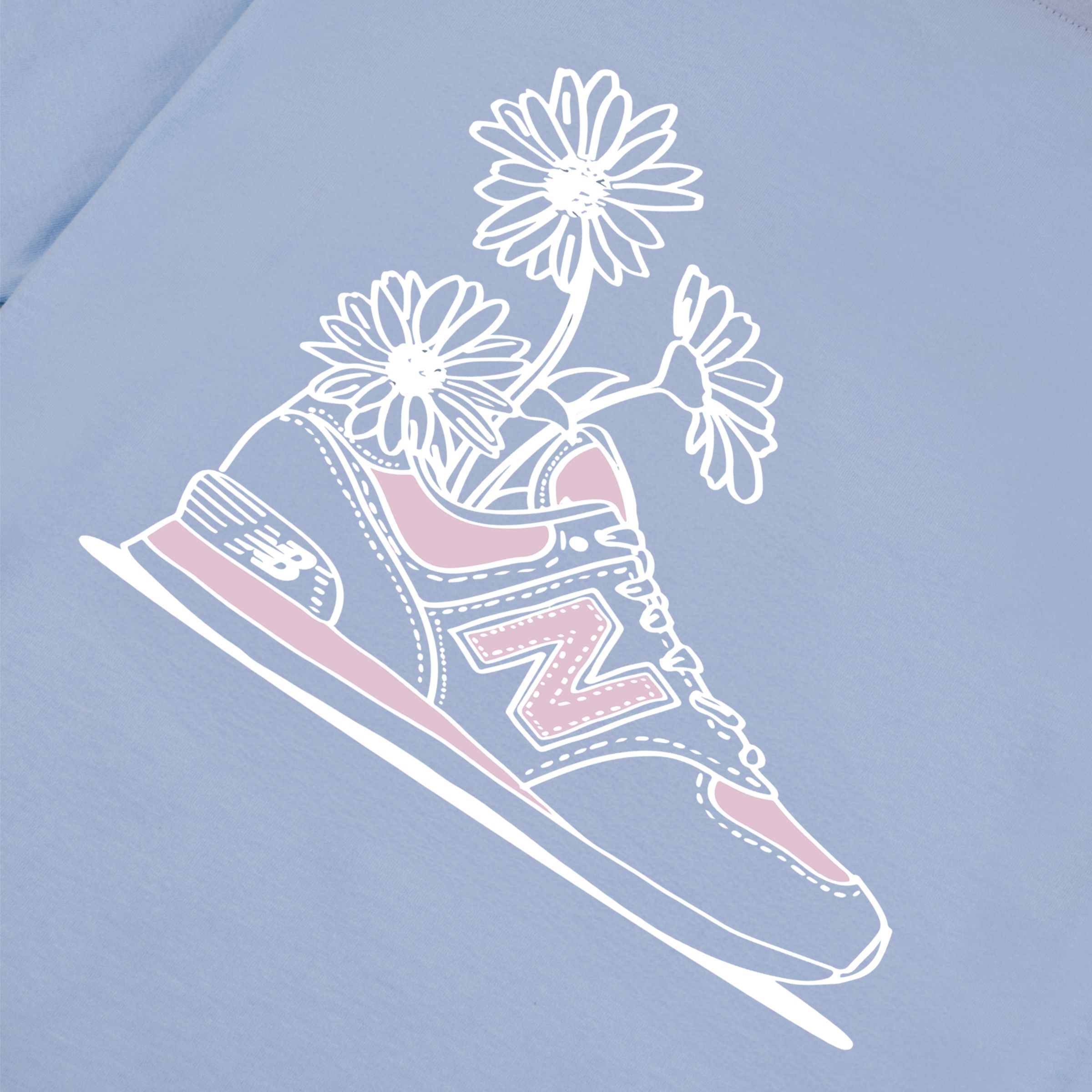 Floral Sneaker Back Graphics T-Shirt