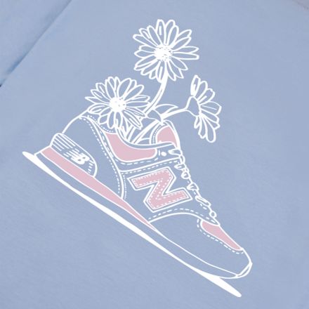 Floral Sneaker Back Graphics T-Shirt
