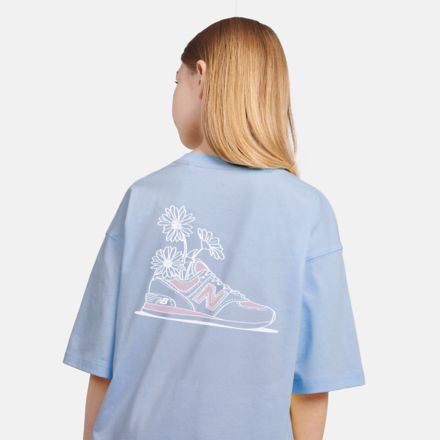 Floral Sneaker Back Graphics T-Shirt