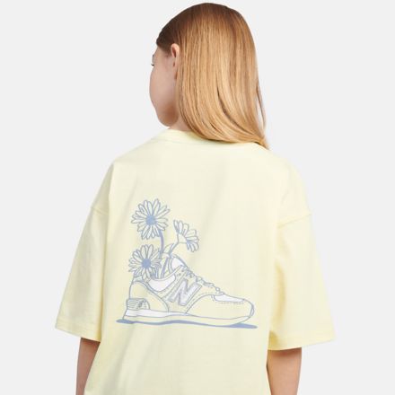 Floral Sneaker Back Graphics T-Shirt