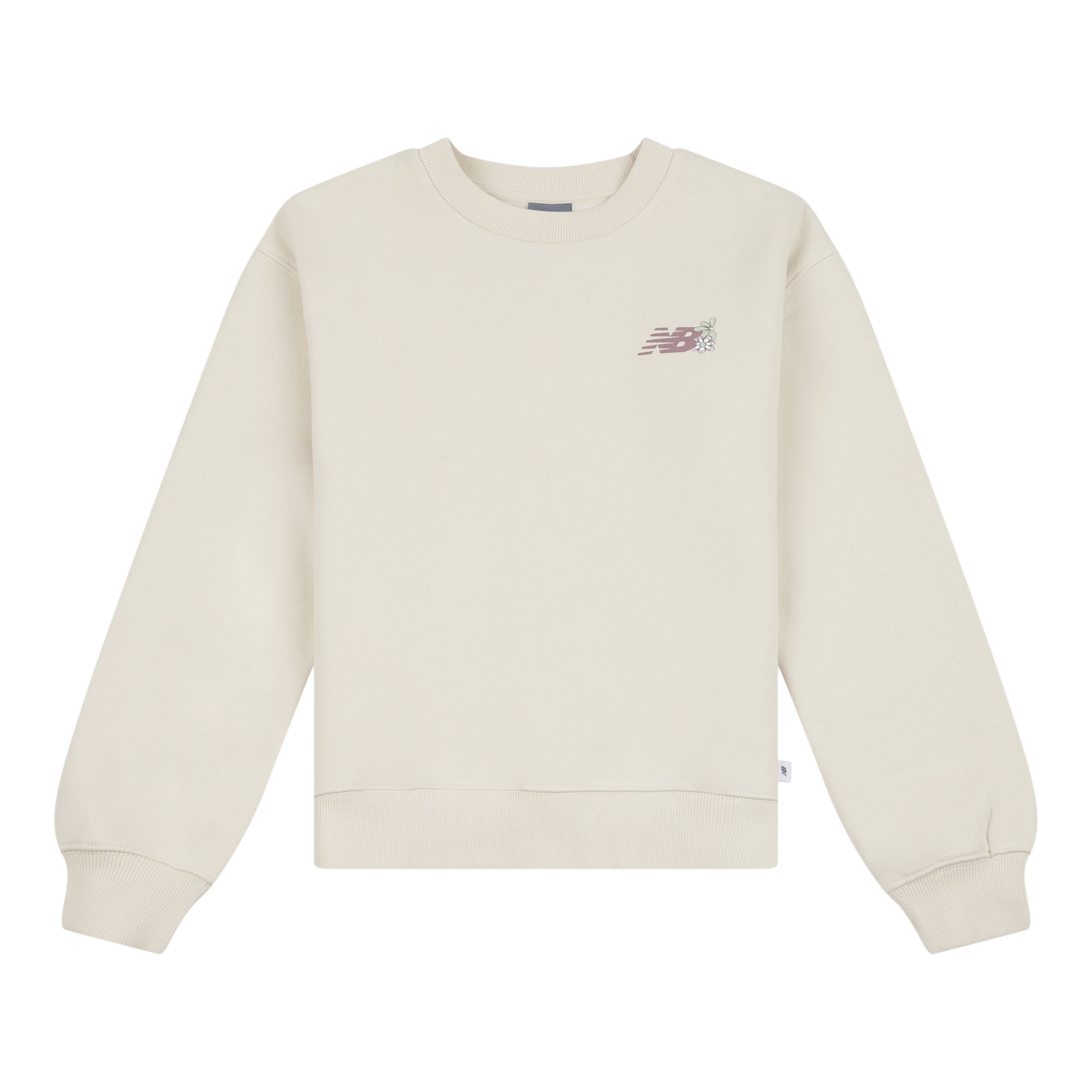 Brush Back Circle Floral Graphic Crew