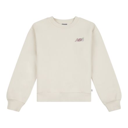 Brush Back Circle Floral Graphic Crew