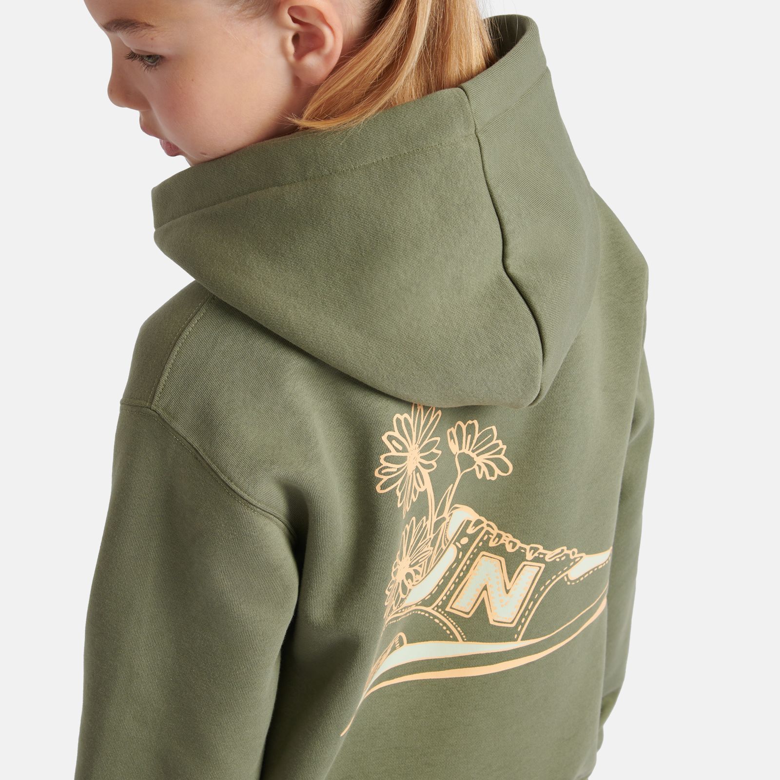 Детские кроссовки New Balance Brush Back Floral Sneaker Back Graphic Hoodie — фото 6