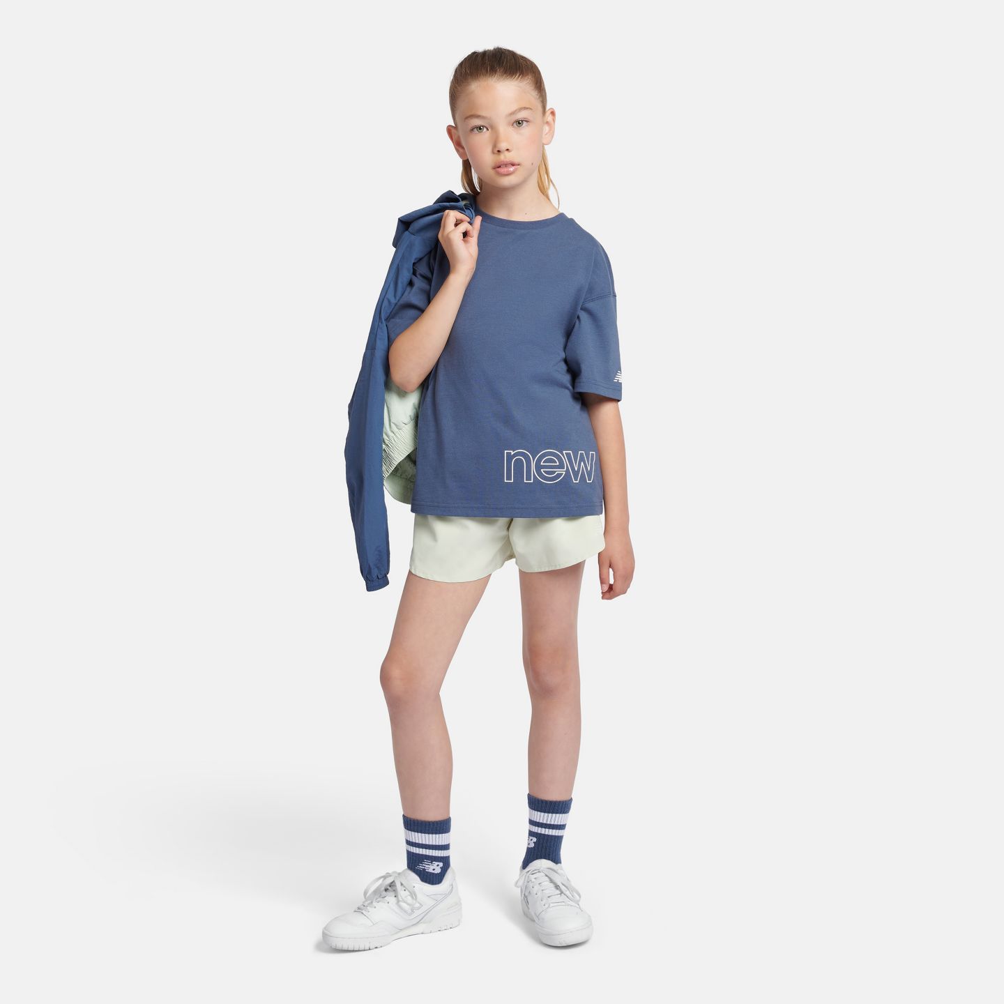 Детские шорты New Balance Woven, цвет: Натуральный мятный — фото 2