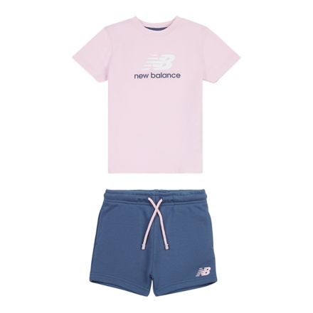 T-Shirt And French Terry Short Set, FRAMBUESA CLARO, LAKG0041LIR