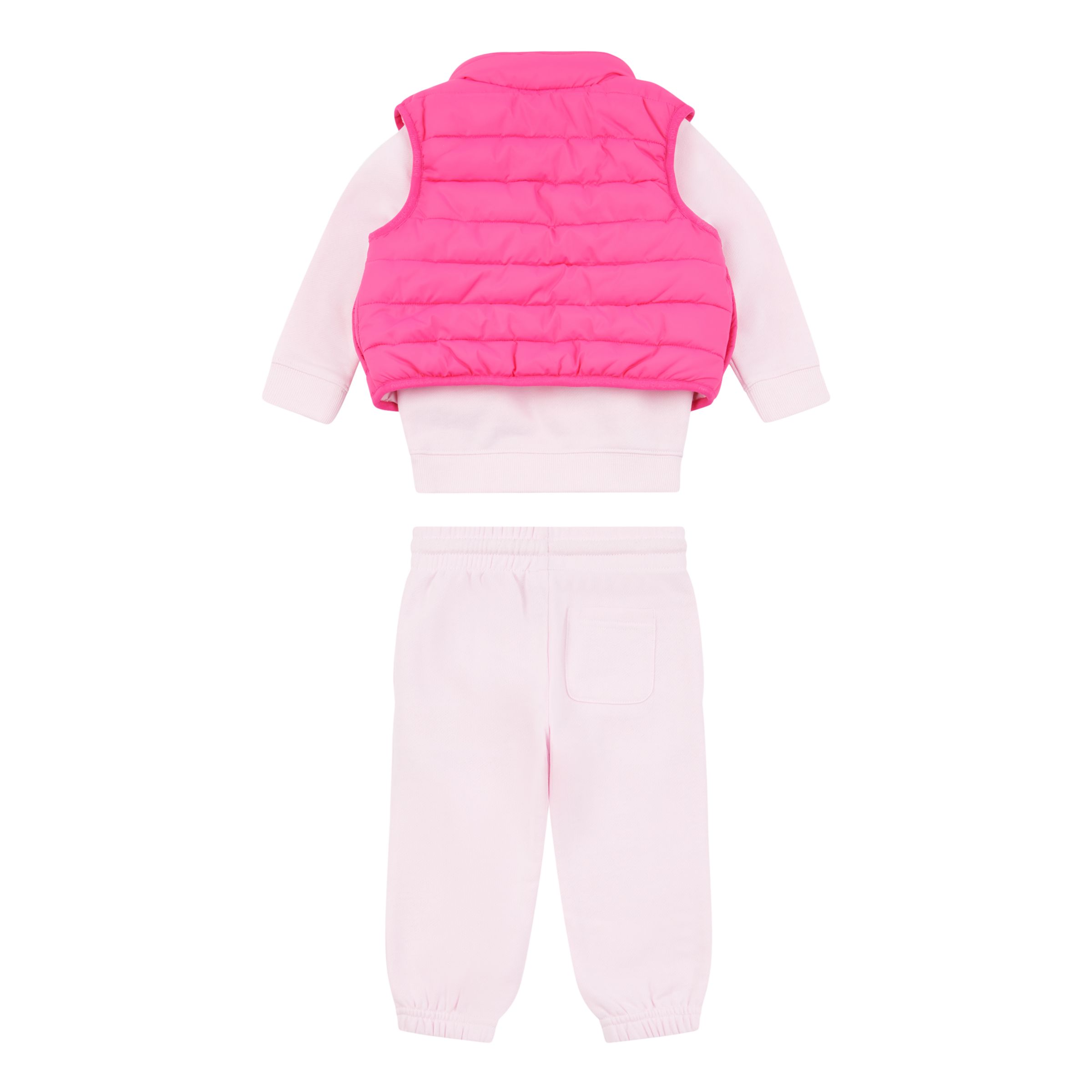 Brush Back Crew Jog And Vest Set