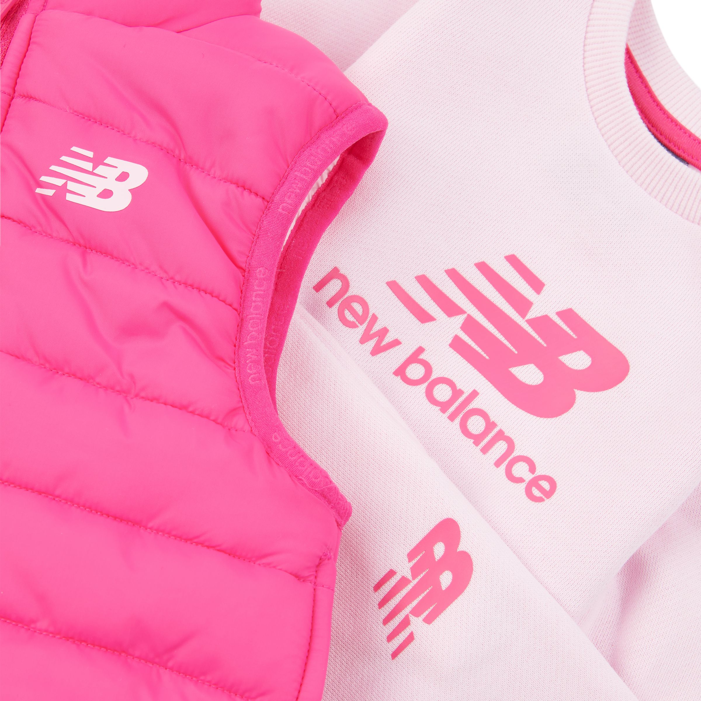 Brush Back Crew Jog And Vest Set