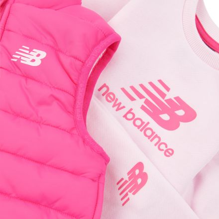 Brush Back Crew Jog And Vest Set