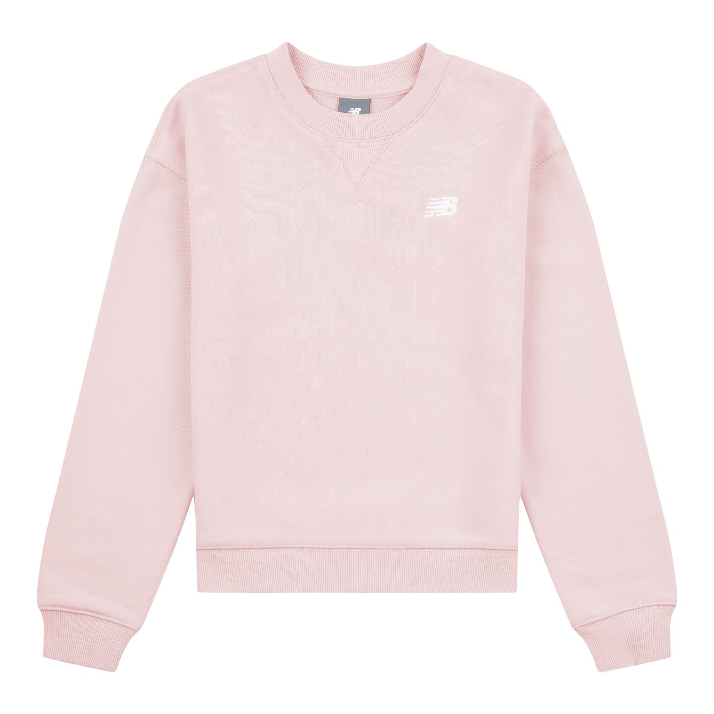 Детские худи New Balance FT Small Logo Crew, цвет: Розовый мглистый — фото 5