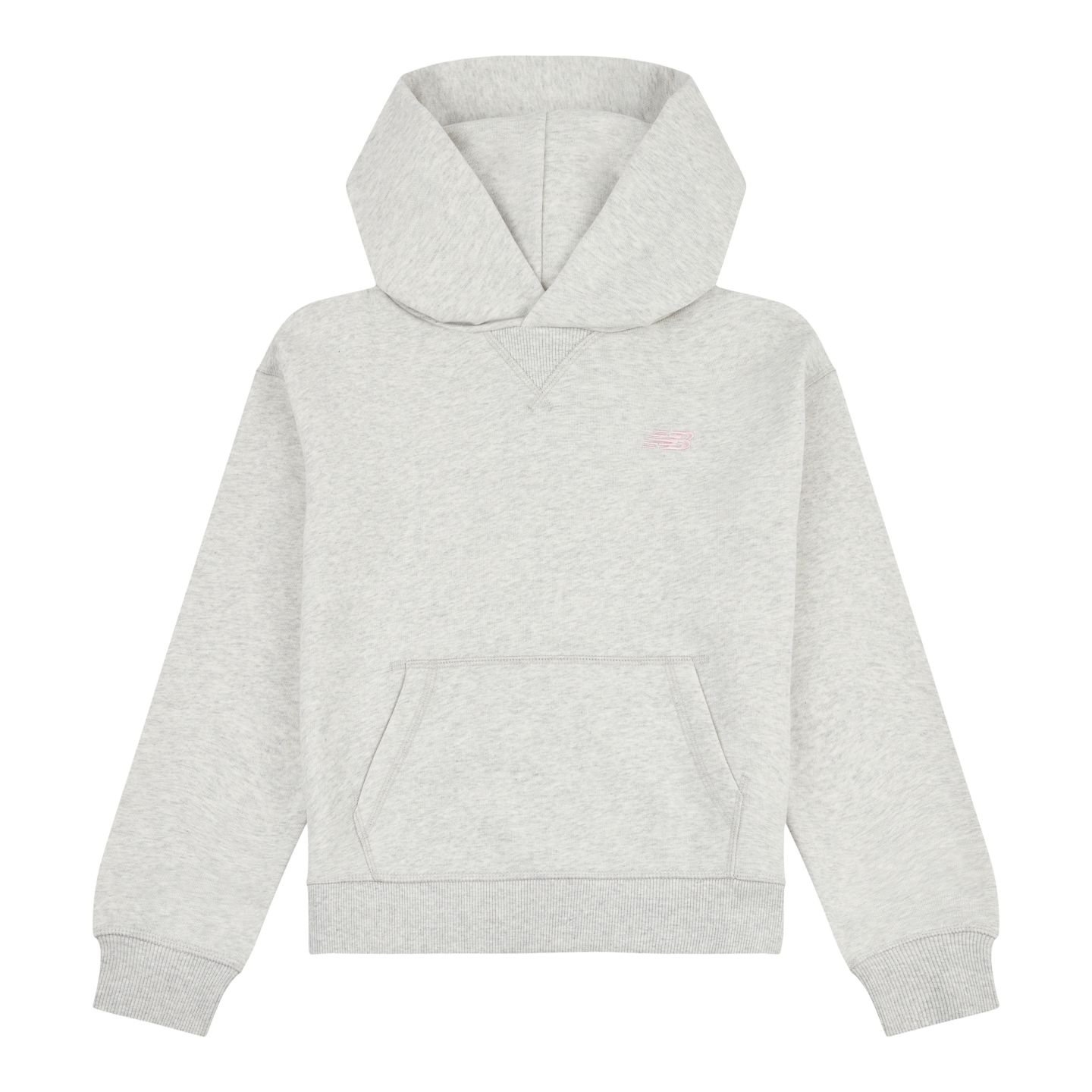 Детское худи New Balance FT Small Logo, цвет: Пепельный меланжевый — фото 7