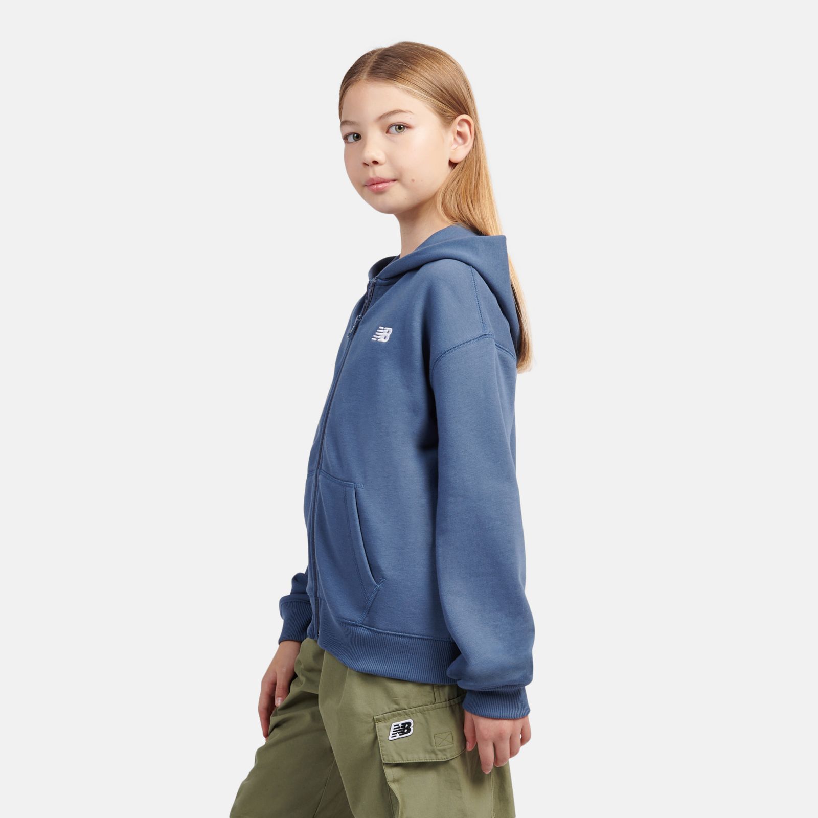 Детские худи New Balance FT Small Logo Zip Hoodie — фото 4