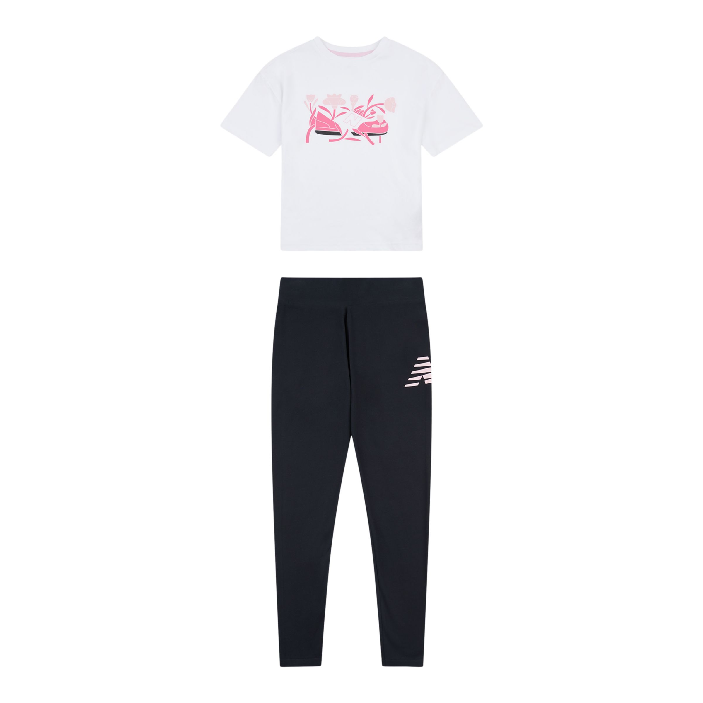CDL Floral Shoe Graphic Tee and Legging Set