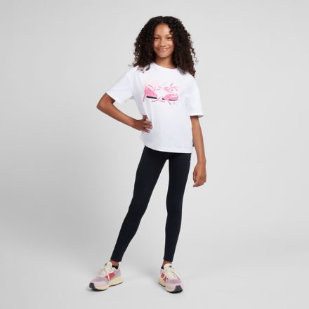 CDL Floral Shoe Graphic Tee and Legging Set, BRIGHT WHITE, LAKG0079BWE