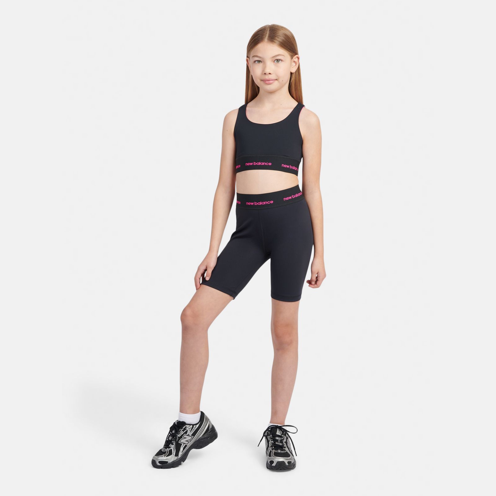 Детские брюки New Balance Harmony High Rise Sport Cycle Short — фото 2