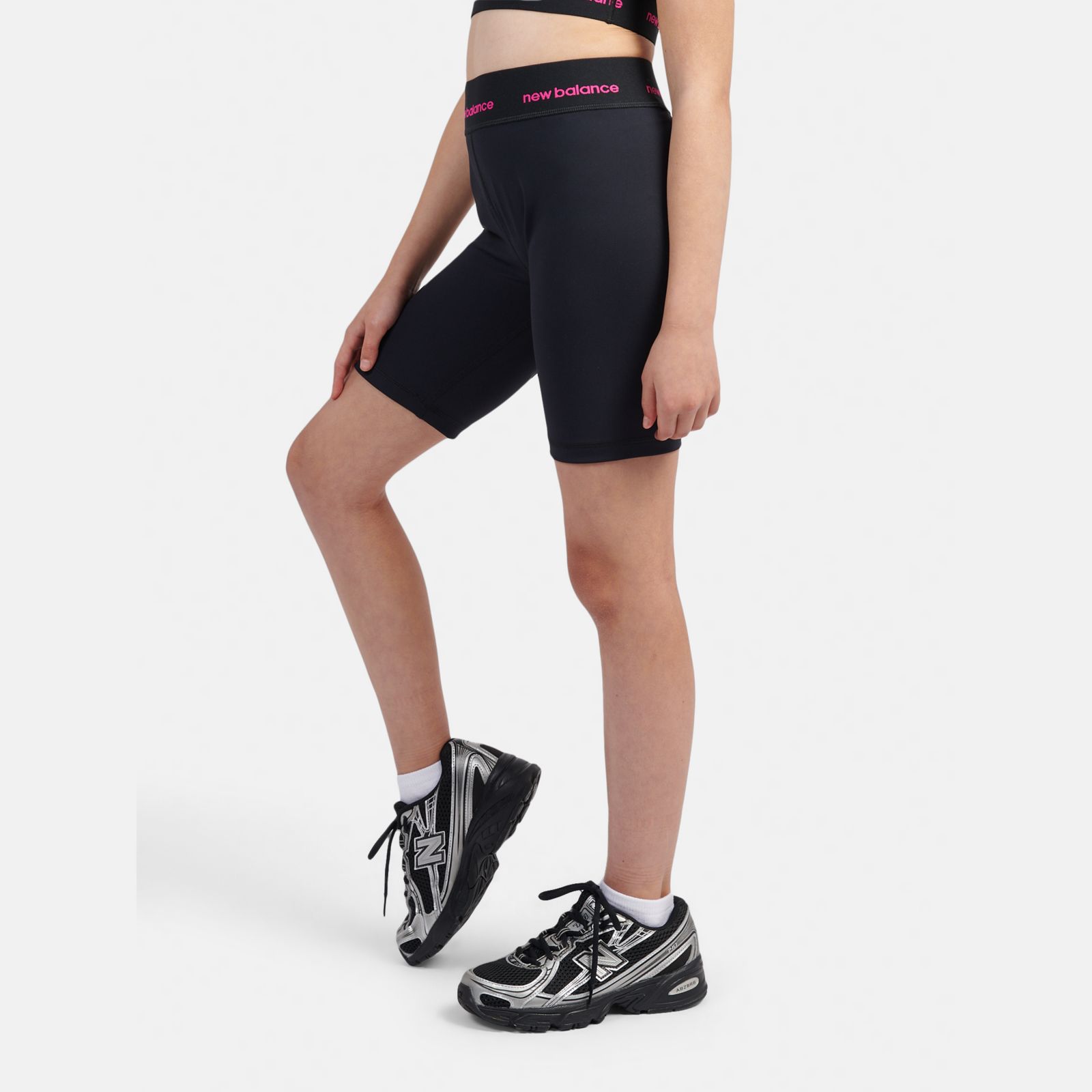 Детские брюки New Balance Harmony High Rise Sport Cycle Short — фото 5