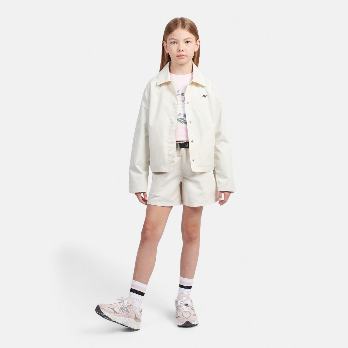Детская куртка New Balance Premium Coach, цвет: Льняной — фото 2