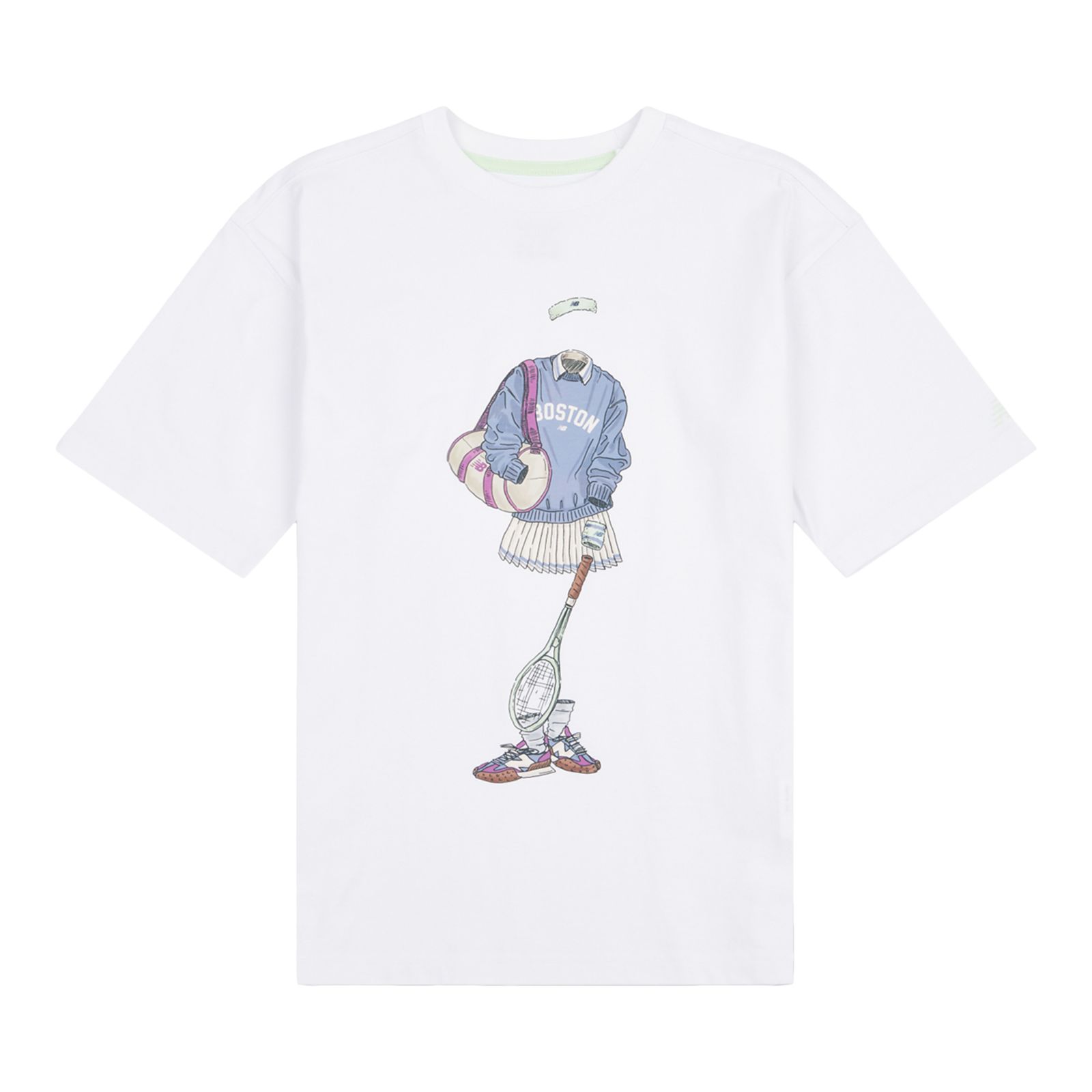 Детские футболки New Balance Tennis Girl Graphic T-Shirt — фото 7