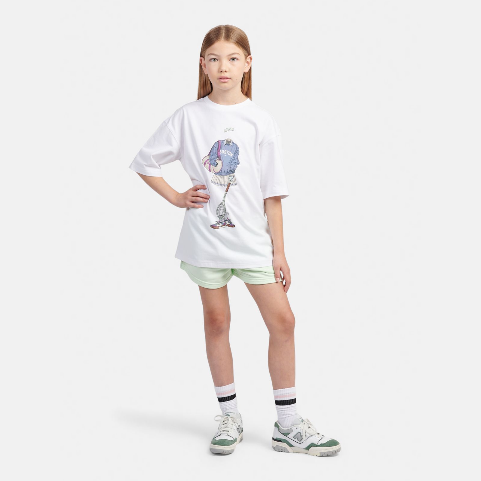 Детские футболки New Balance Tennis Girl Graphic T-Shirt — фото 2