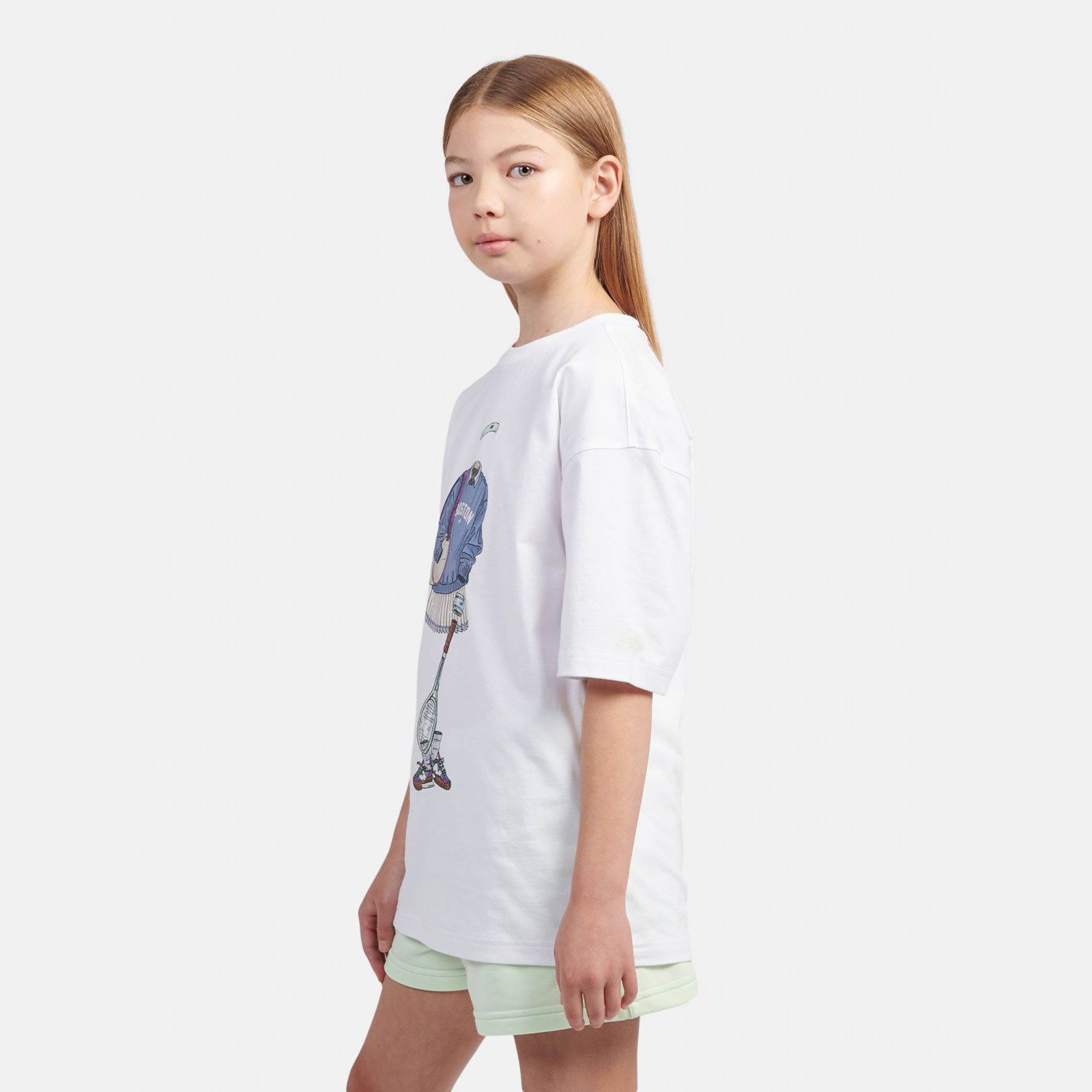 Детские футболки New Balance Tennis Girl Graphic T-Shirt — фото 5