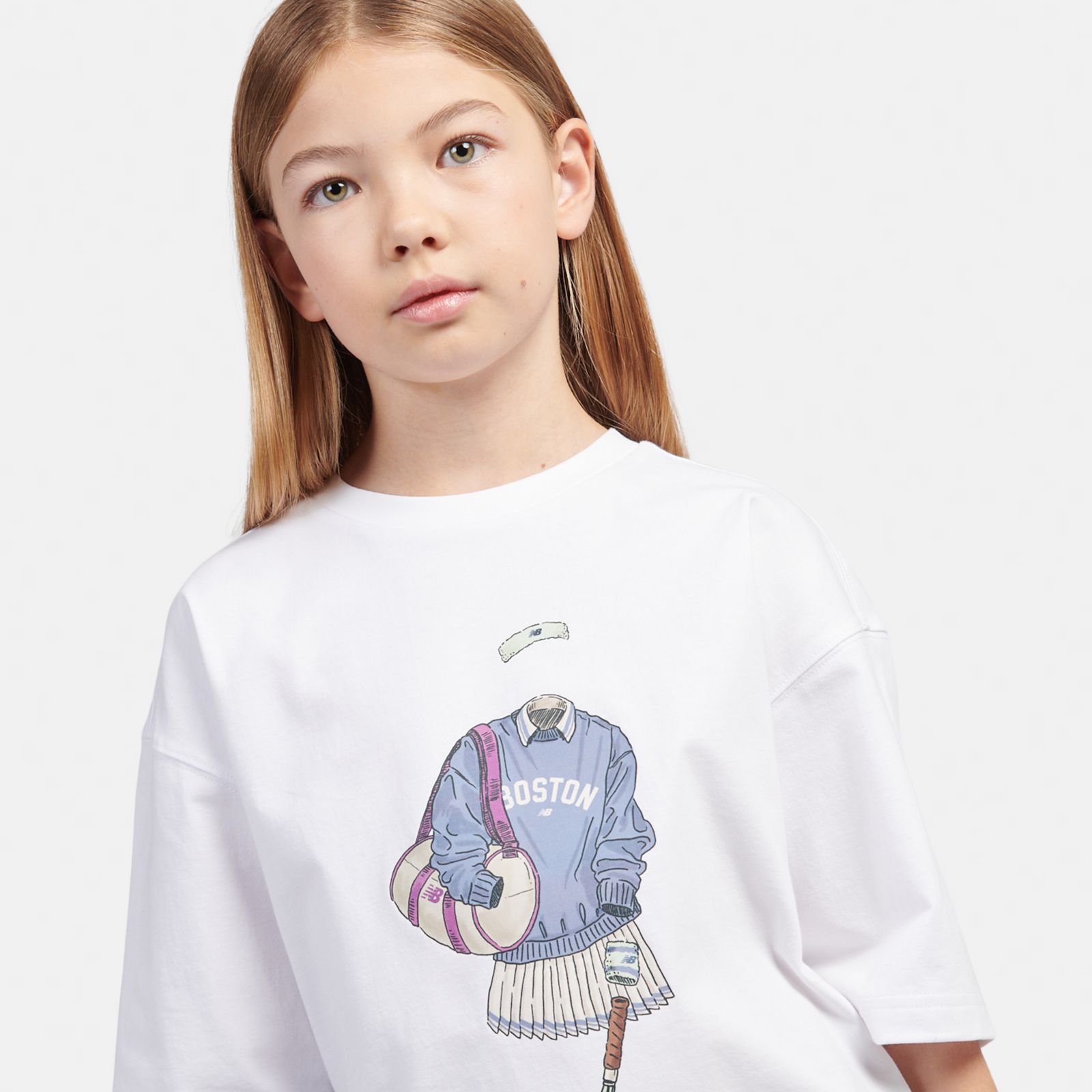 Детские футболки New Balance Tennis Girl Graphic T-Shirt — фото 3