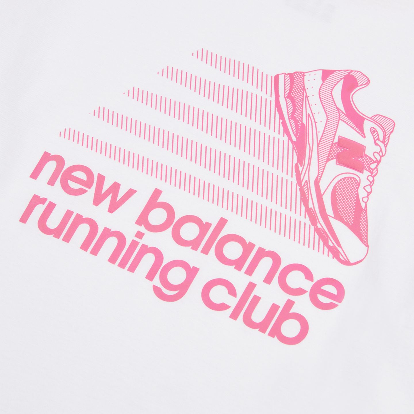 Детская футболка New Balance Running Club с принтом, цвет: Яркий белый — фото 7
