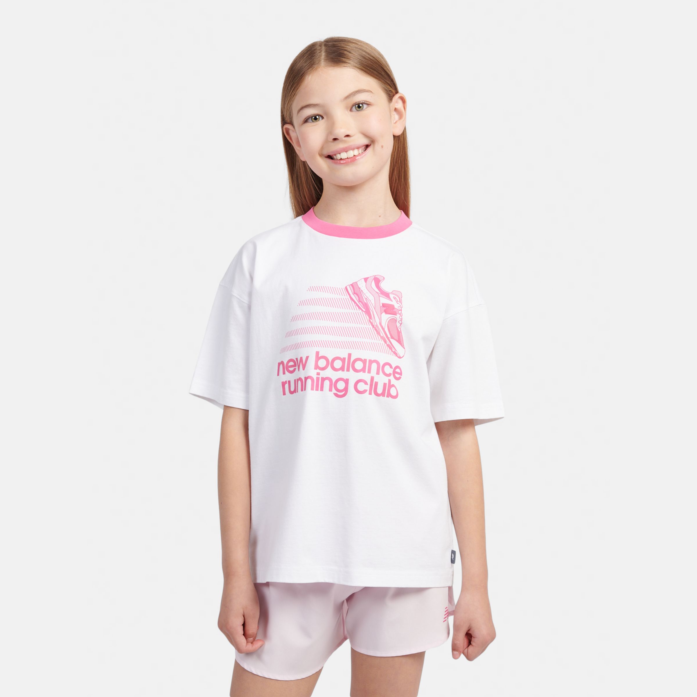 

New Balance Kids' Running Club Graphic T-Shirt White - White