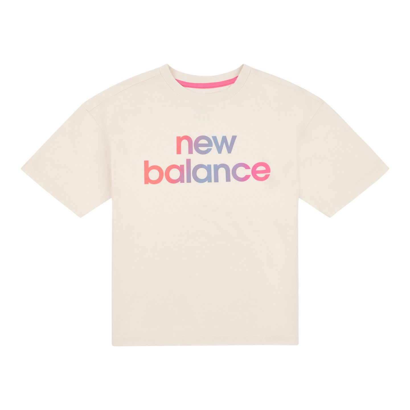 Детская футболка New Balance Gradient Graphic, цвет: Льняной — фото 8