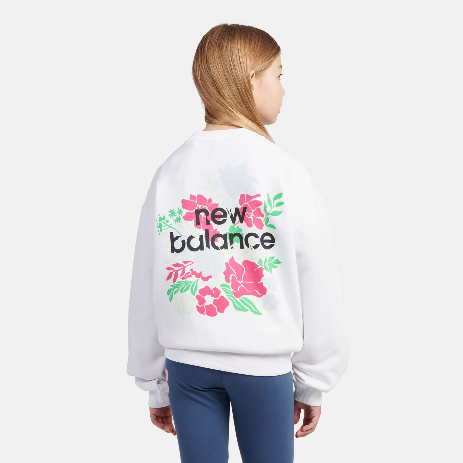 Детские худи New Balance Floral Back Graphic Crew — фото 6