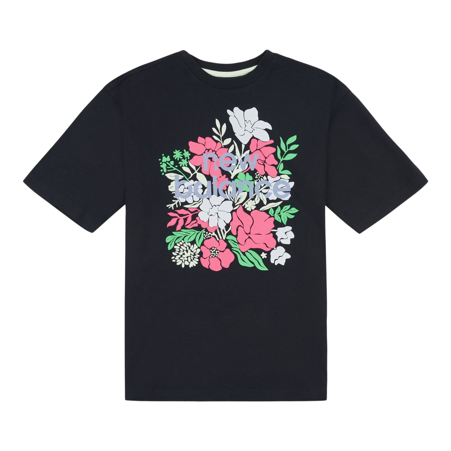 Детская футболка New Balance Stacked Floral Graphic, цвет: Чёрный — фото 7